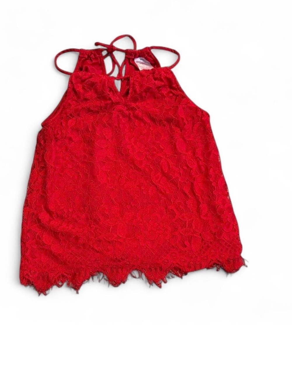 No Boundaries Women’s Red Lace Top + FREE Squishy Cube